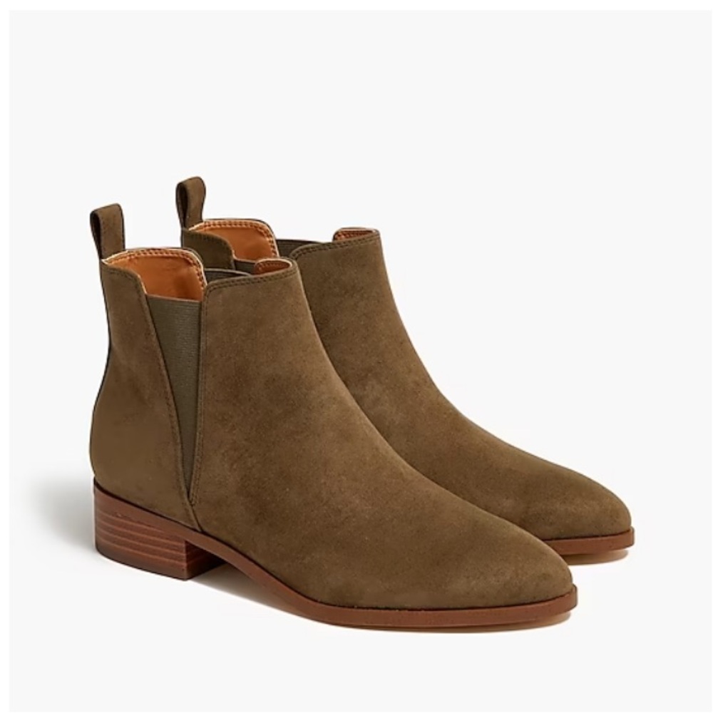 NWT J.Crew Factory sueded Chelsea boots